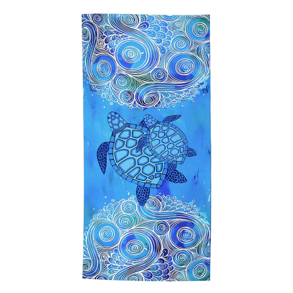 Green Turtle Sandproof Beach Towel for Travel & Yoga