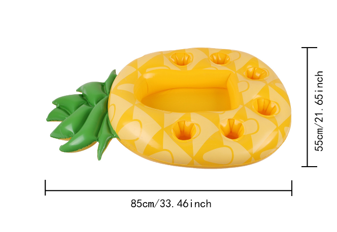 Pineapple Pool Drink Holder & Floating Snack Tray