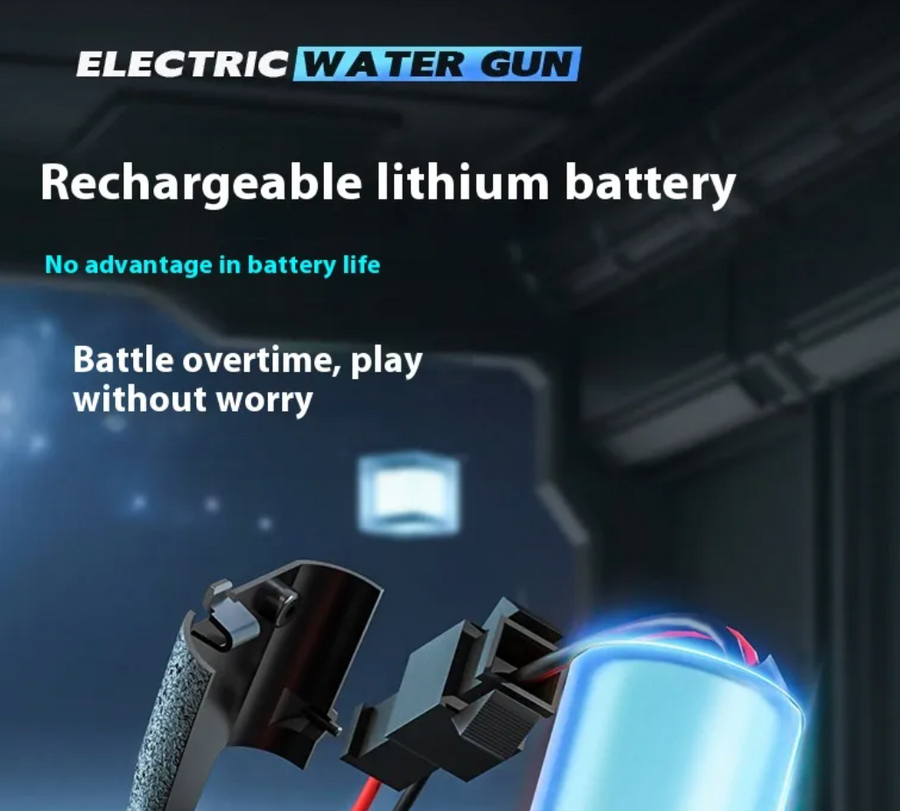 Electric Water Blaster — Continuous Fire + Flame Light Effects