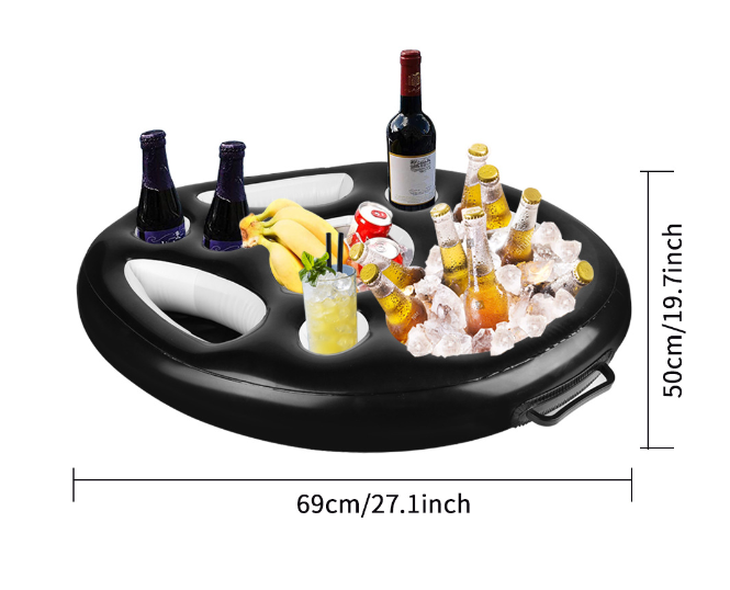 Pineapple Pool Drink Holder & Floating Snack Tray