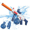 Electric Water Gun Squirt Gun Toy for Adults Kids Automatic Water Gun Up to 26 FT Long Range Summer Outdoor Beach Swimming Pool Party Super Shooting Toys Best Gift for Boys and Girls (Blue)